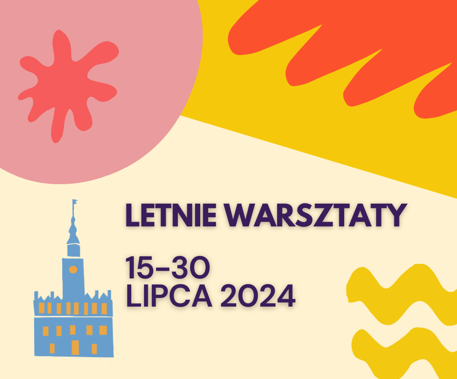 Grafika informacyjna o letnich warsztatach.